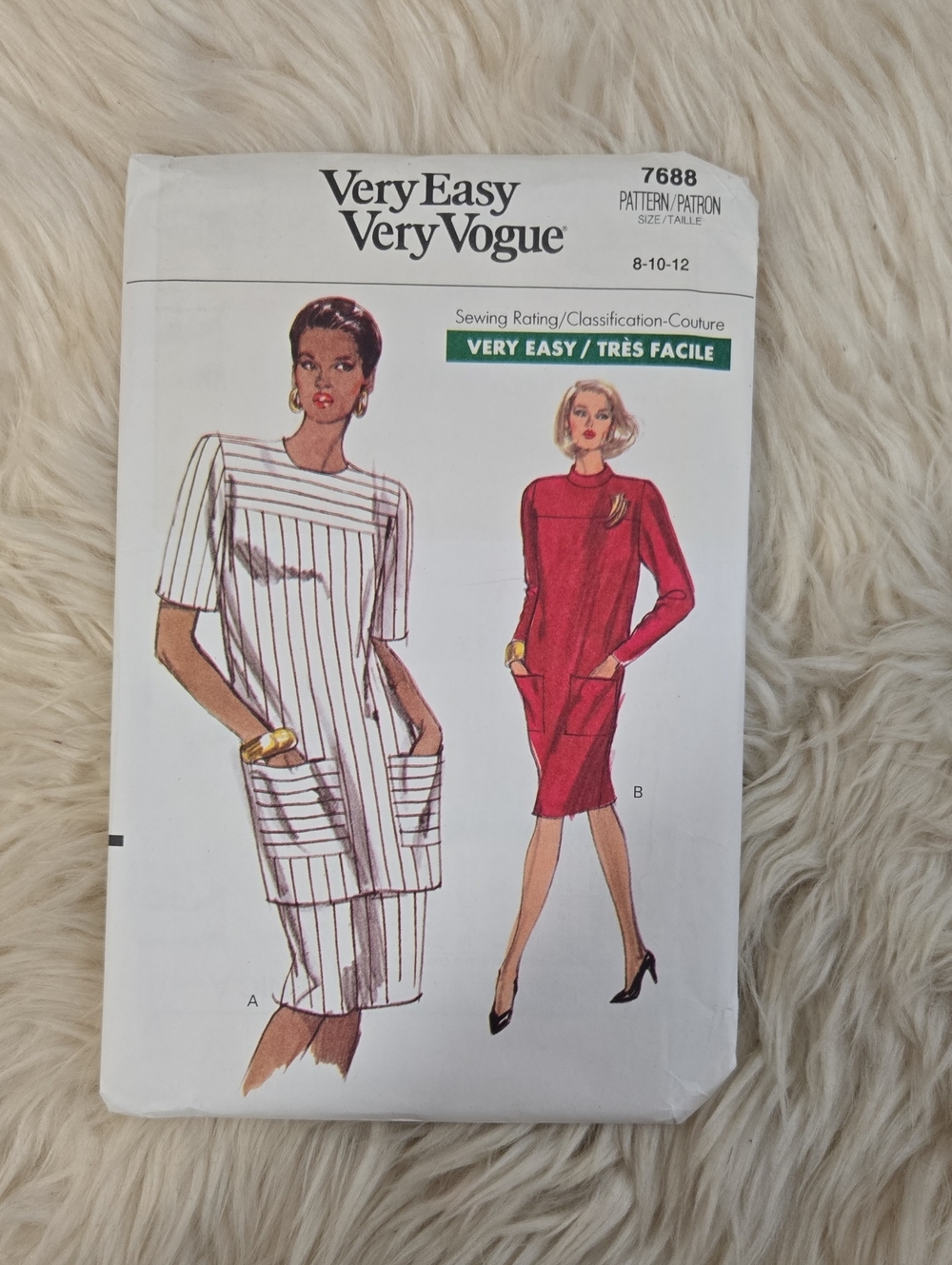 Vogue Vintage Very Easy Tunic Skirt Dress Sewing Pattern 7688